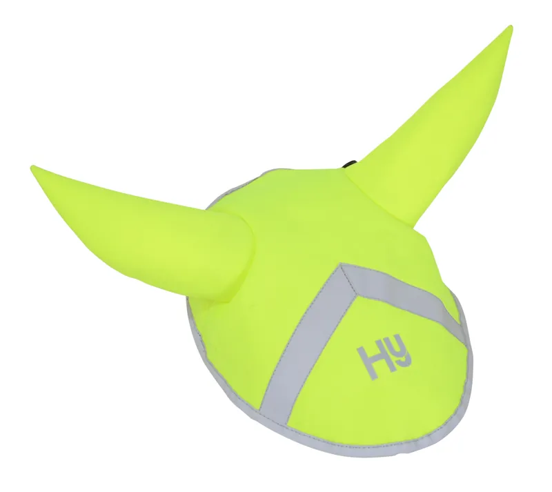 Hy Equestrian Reflector Ear Bonnet - Yellow